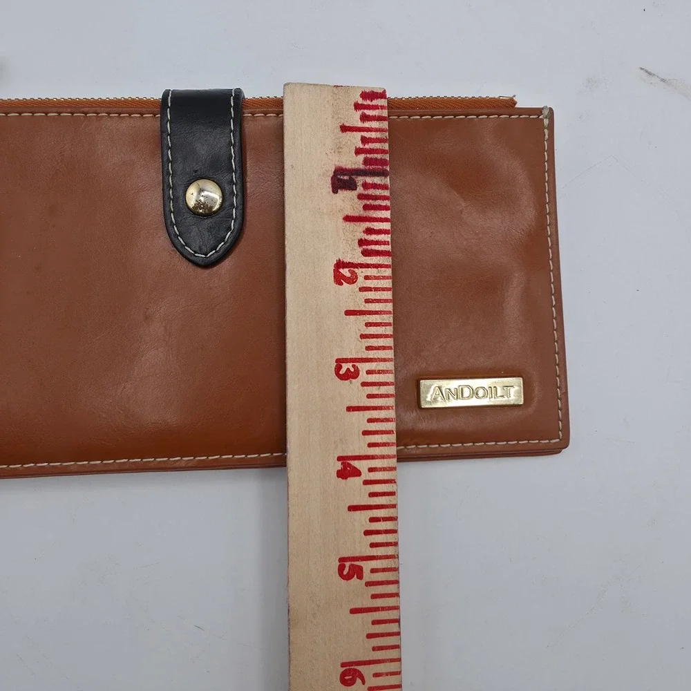 Andoilt Bifold Clutch Wallet Womens OS Brown RFID Blocking‎ Feature Leather Slim